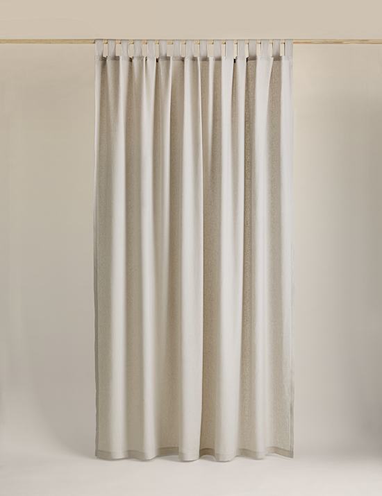 Sheer Linen Tab Top Curtains