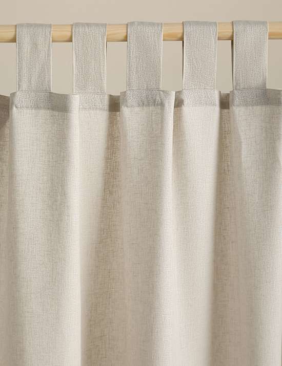Sheer Linen Tab Top Curtains