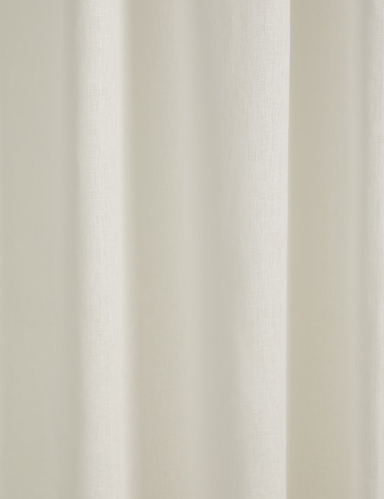 Rideaux transparent en lin avec patte