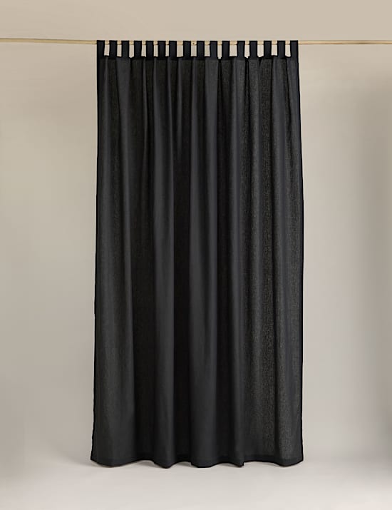 Sheer Linen Tab Top Curtains