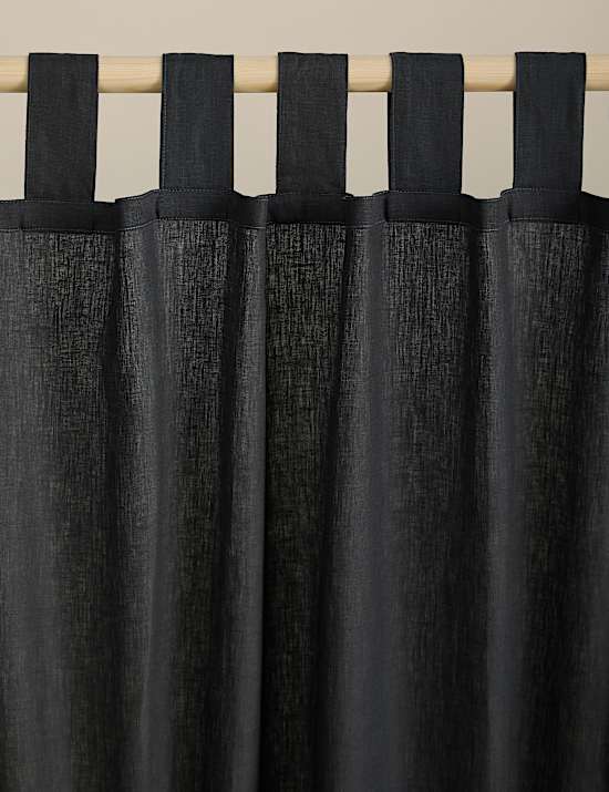 Sheer Linen Tab Top Curtains