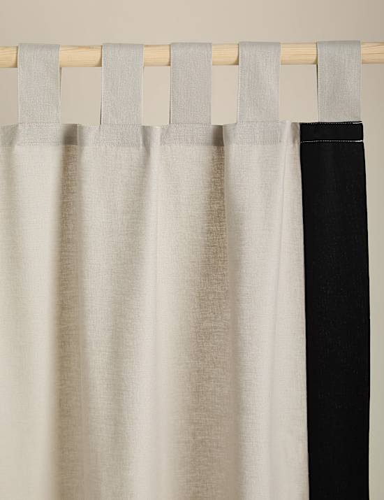 Tab Top Curtains with Stripe
