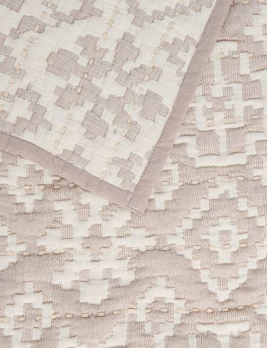 Colcha 100 % algodón con diseño geométrico ikat