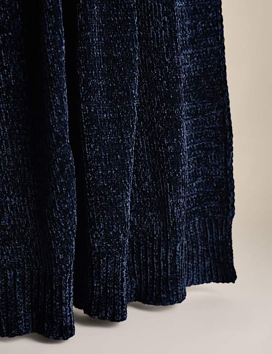 Chenille Knitted Throw