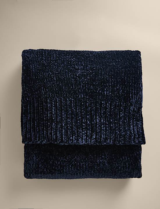Chenille Knitted Throw