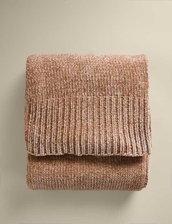 Chenille Knitted Throw