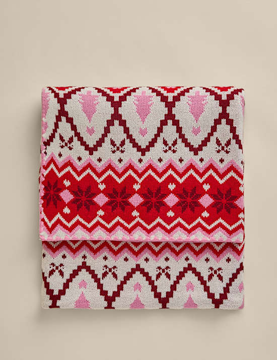 Knitted Fair Isle Throw