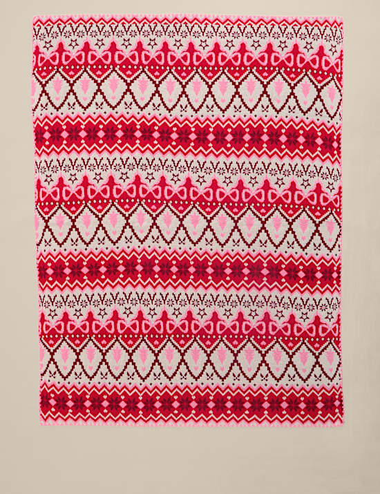 Knitted Fair Isle Throw