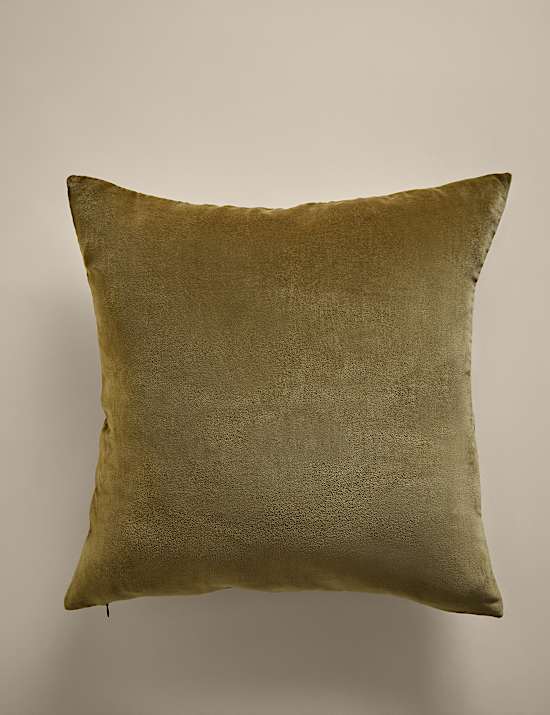 Pure Cotton Velvet Diagonal Stripe Cushion