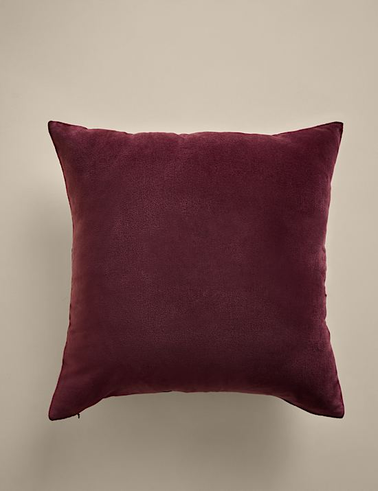 Pure Cotton Velvet Diagonal Stripe Cushion
