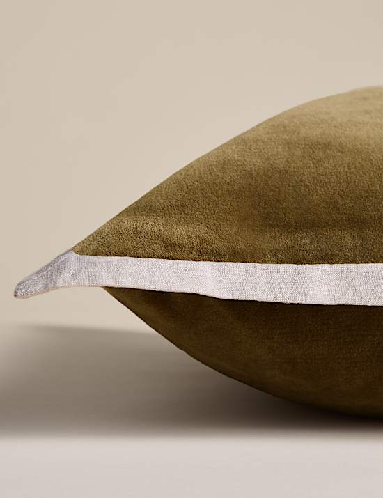 Pure Cotton Velvet Embroidery Panel Cushion