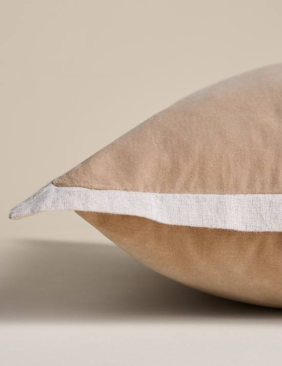 Pure Cotton Velvet Embroidery Panel Cushion