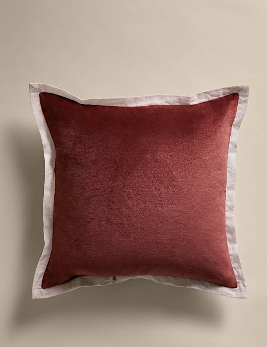 Pure Cotton Velvet Embroidery Panel Cushion