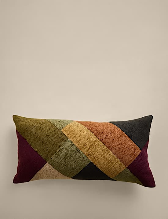 Pure Cotton Crewelwork Embroidered Cushion