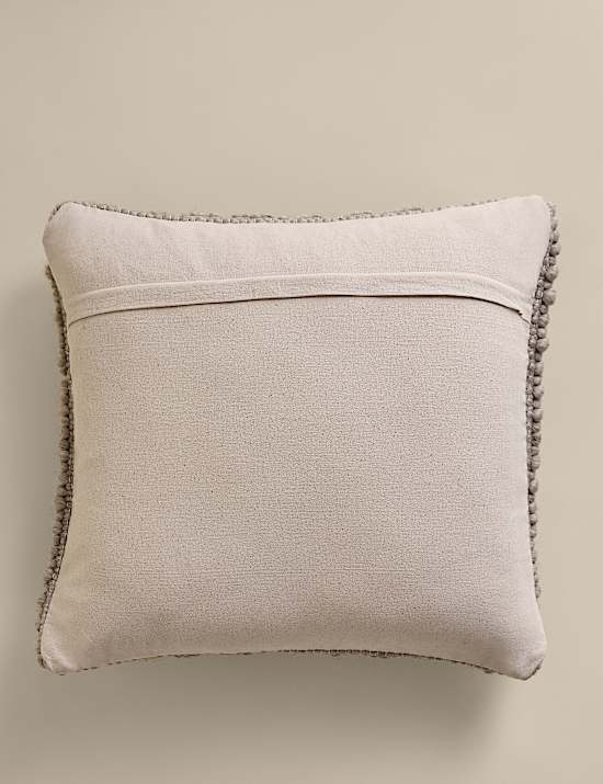 Wool Rich Bobble Embellished Cushion