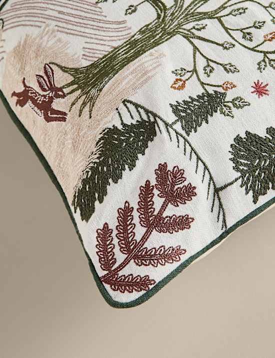 Pure Cotton Woodland Cushion