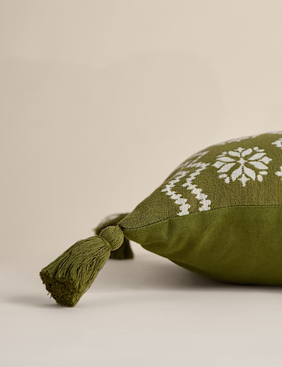 Pure Cotton Knitted Bolster Cushion