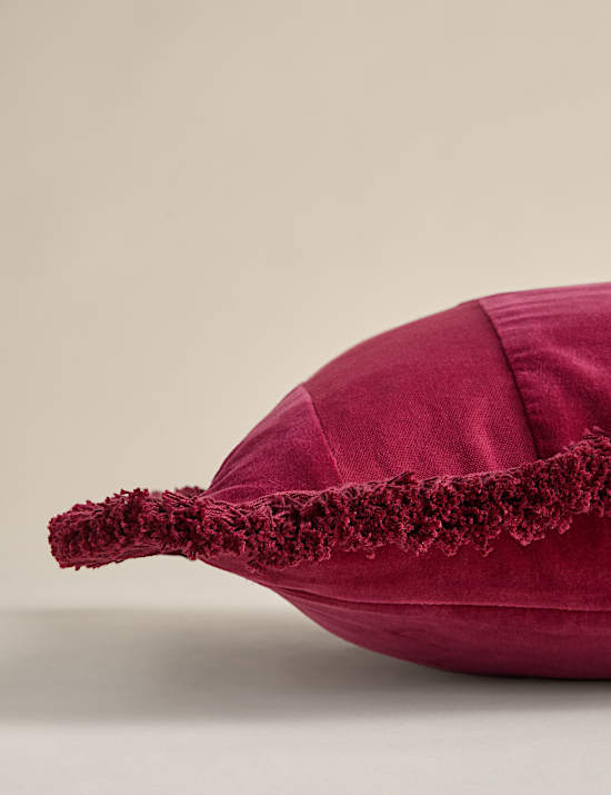 Pure Cotton Striped Frill Cushion