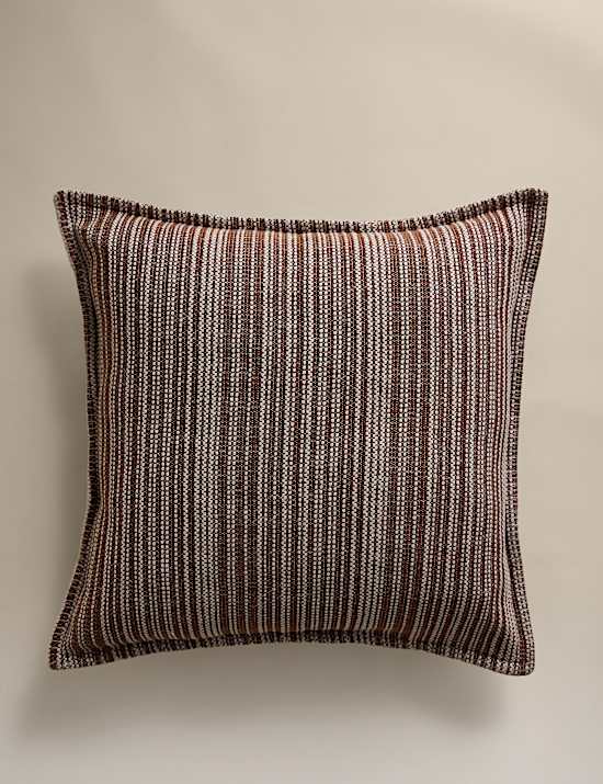 Pure Cotton Woven Stripe Cushion