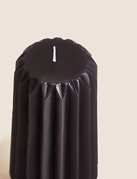 Ridged Unscented Pillar Candle