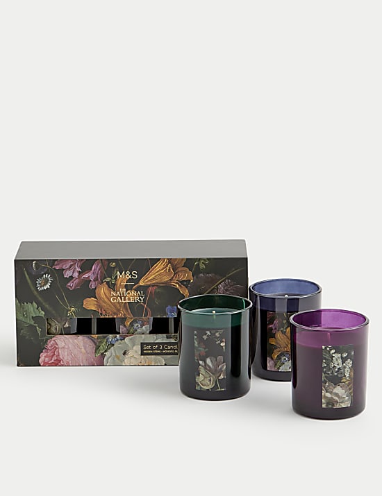 Set of 3 Dutch Florals Candle Gift Set