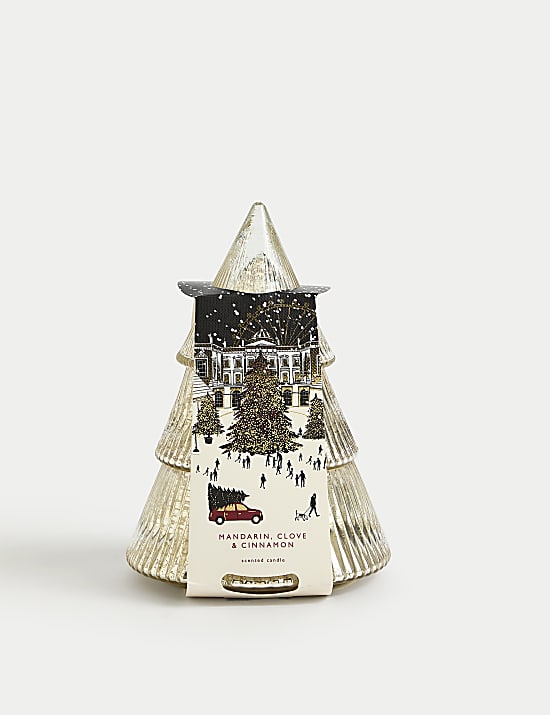 Mandarin, Clove & Cinnamon Christmas Tree Candle