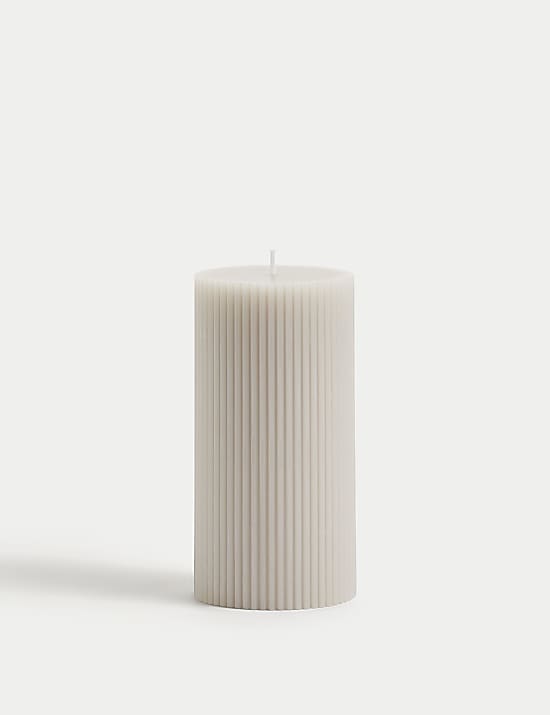 Ridged Pillar Candle
