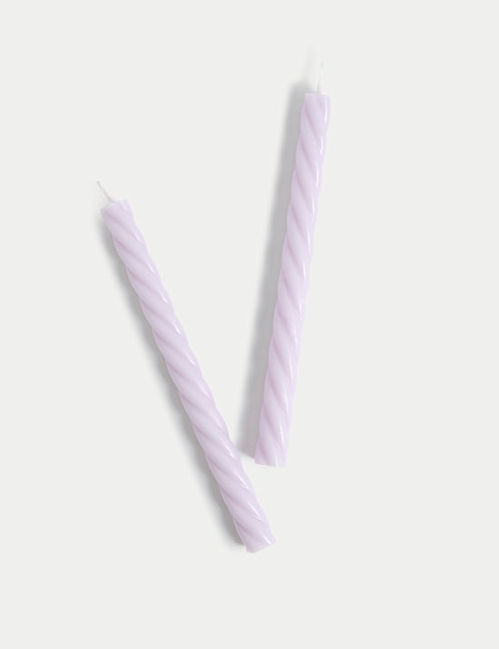Set of 2 Twisted Dinner Candles