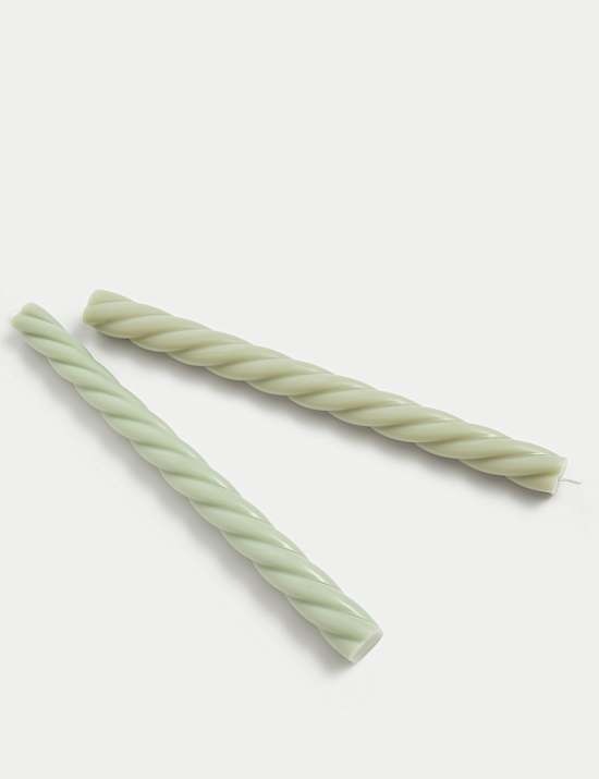 Set of 2 Twisted Dinner Candles