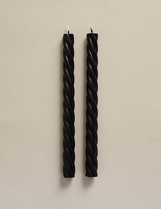 Set of 2 Twisted Dinner Candles