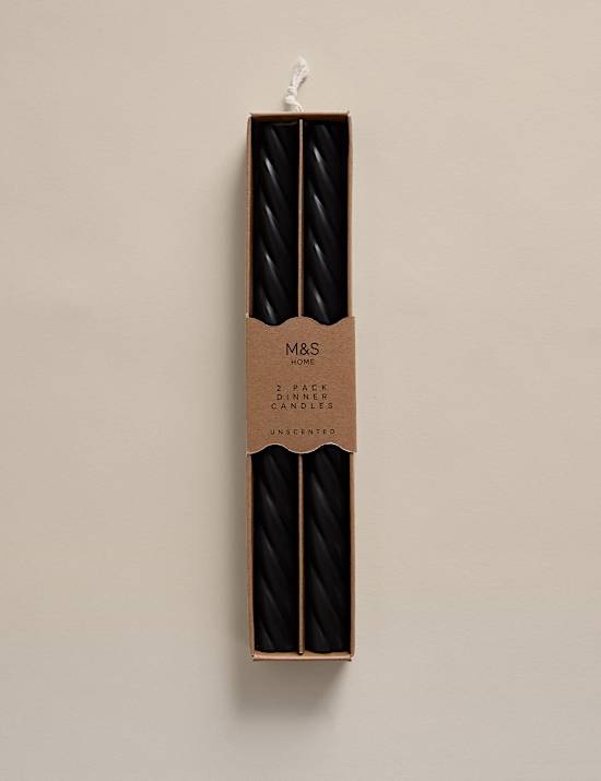 Set of 2 Twisted Dinner Candles