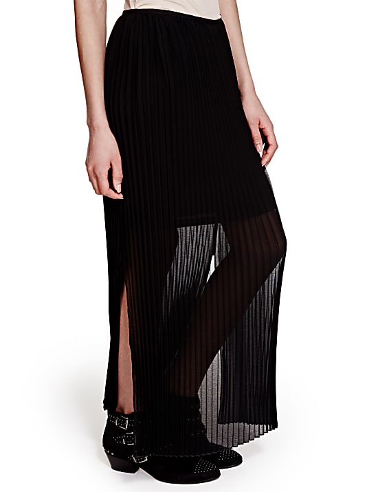 Pleated Maxi Skirt