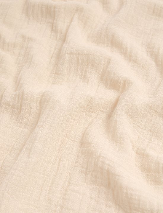 Linen Blend Fringed Scarf