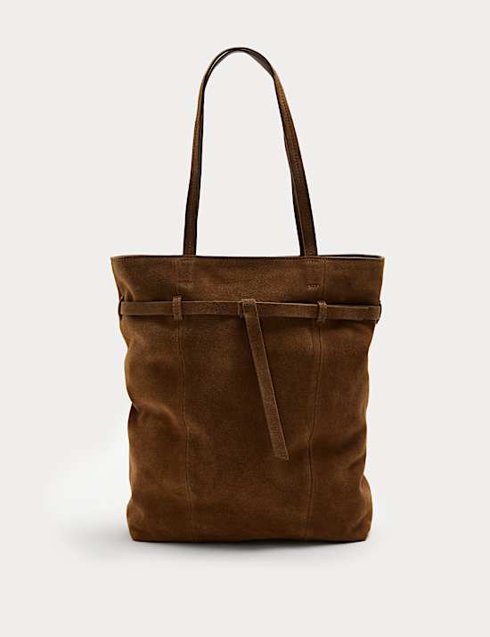 Sac fourre-tout en daim avec ceinture