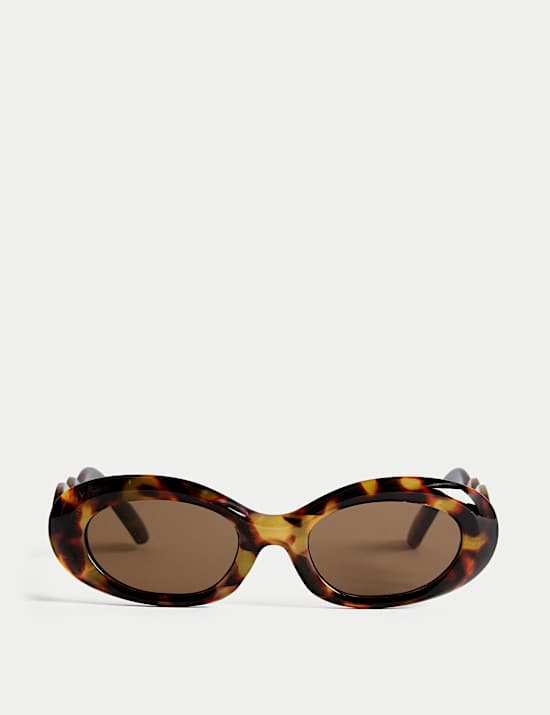 Bevelled Oval Sunglasses
