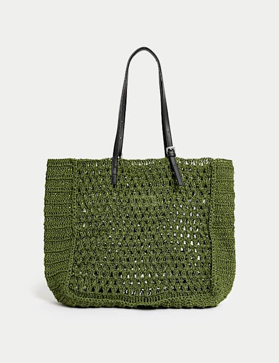 Tote Bag aus Papier in Stroh-Optik