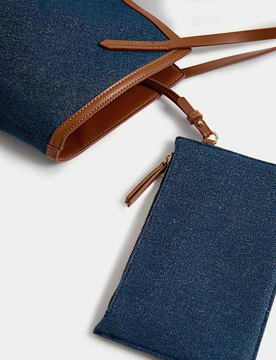 Canvas Striped Tote Bag