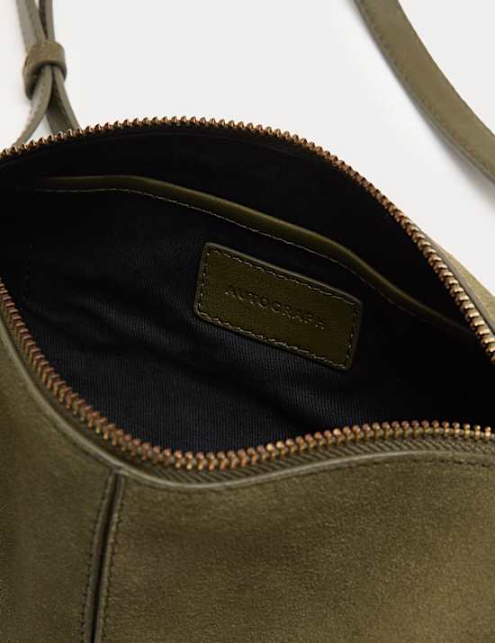 Suede Cylinder Cross Body Bag