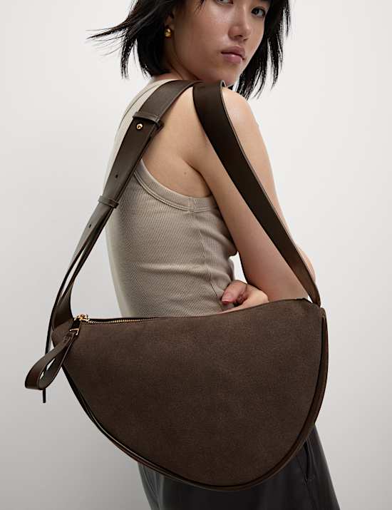 Faux Leather Sling Cross-Body Bag