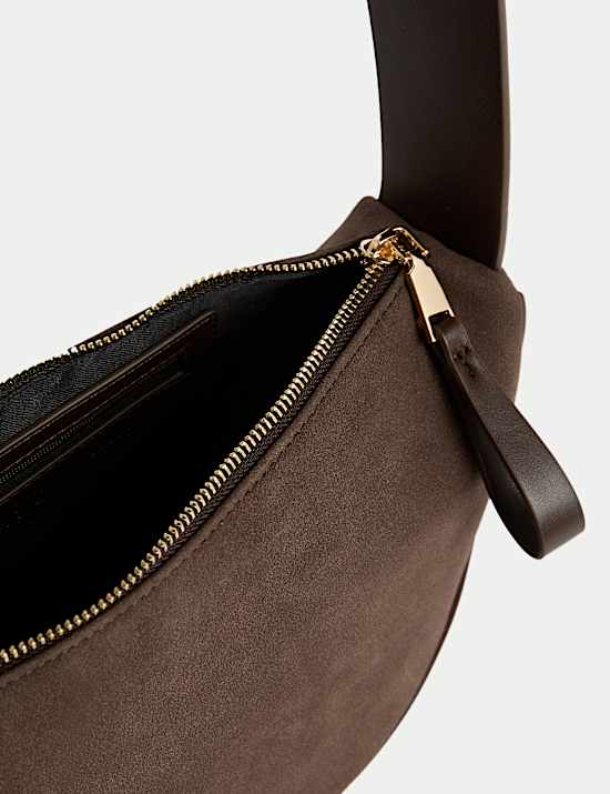 Faux Leather Sling Cross-Body Bag
