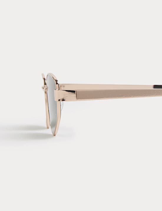 Angular Metal Frame Sunglasses
