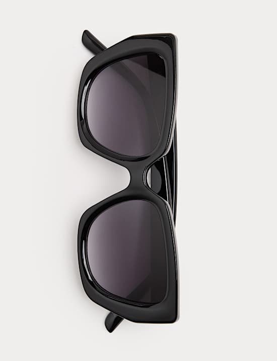 Lunettes de soleil carr&eacute;es style aviateur &agrave; boucle