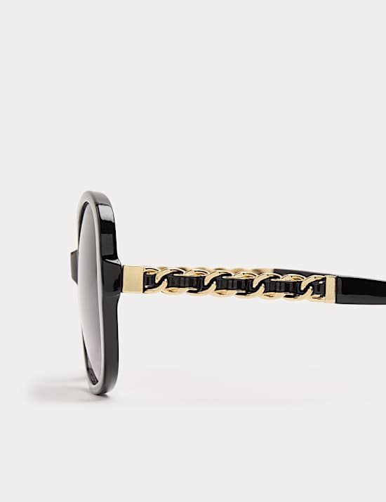 Round Chain Detail Sunglasses
