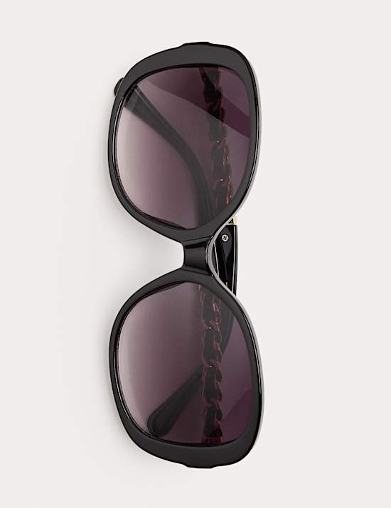 Round Chain Detail Sunglasses