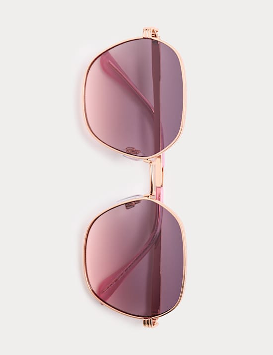 Metal Rim Square Sunglasses