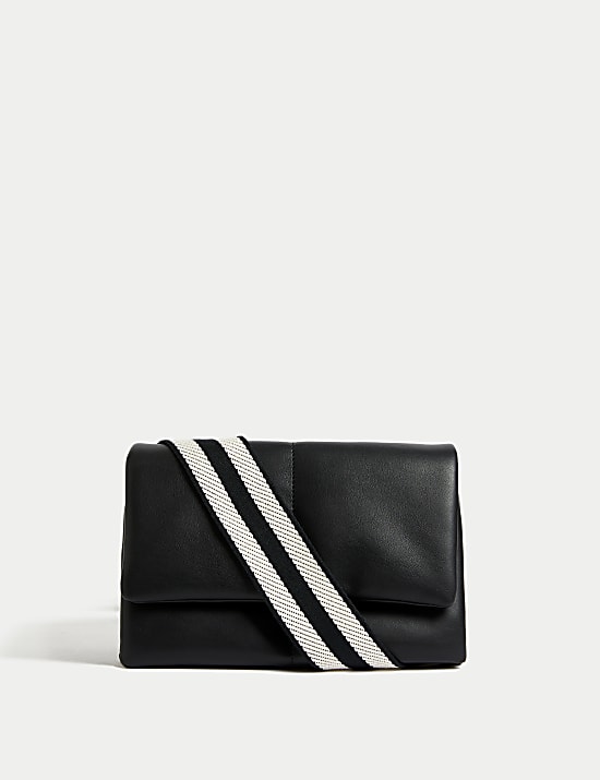 Faux Leather Cross Body Messenger Bag