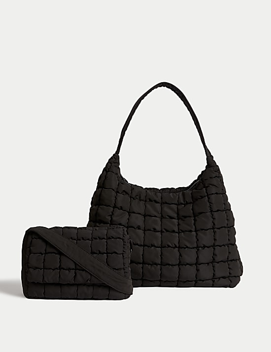 Nylon Quilted Shoulder Bag