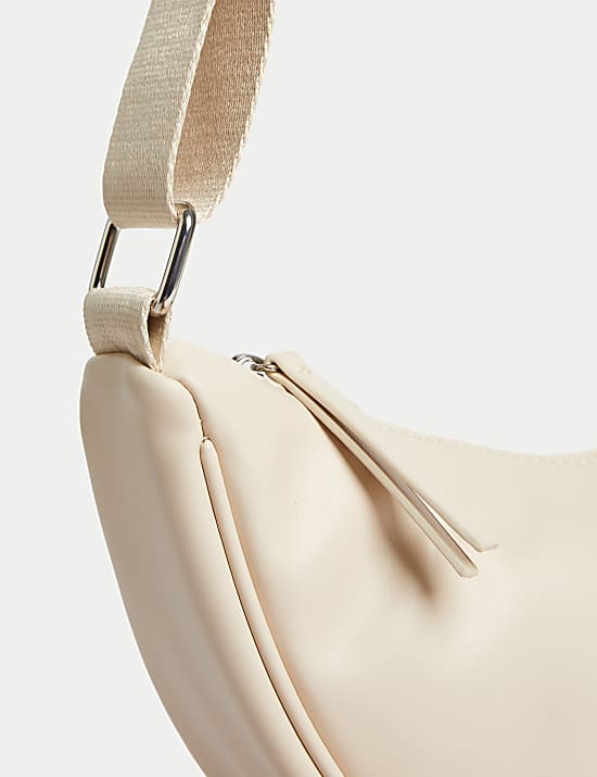 Faux Leather Sling Cross Body Bag