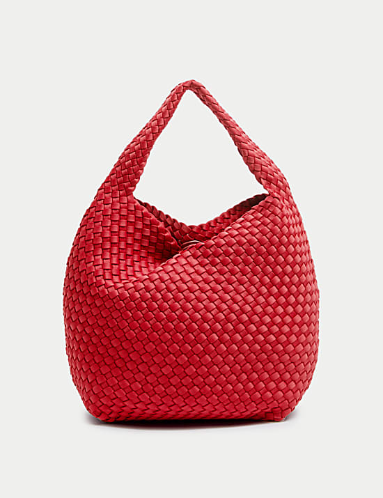 Braided Top Handle Shoulder Bag