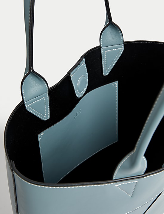 Faux Leather Shopper